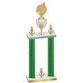 Double Green Carbon Fiber Victory Volleyball Trophy