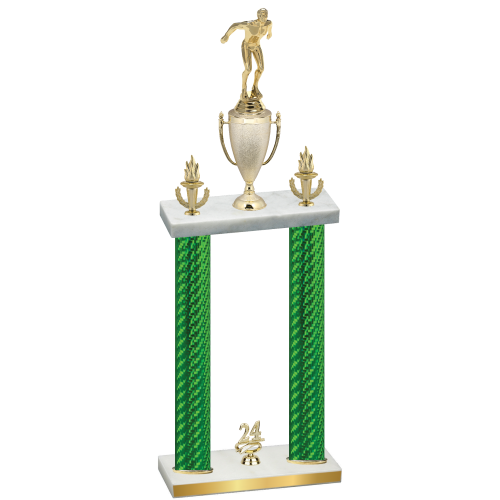 Double Green Carbon Fiber Year Swimming Trophy