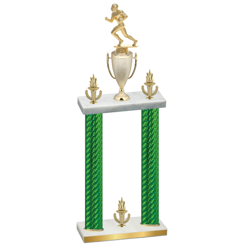 Double Green Carbon Fiber Victory Football Trophy