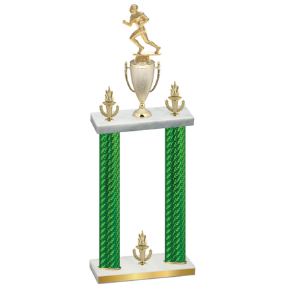 Double Green Carbon Fiber Victory Football Trophy