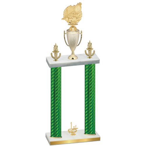 Double Green Carbon Fiber First Place Swimming Trophy