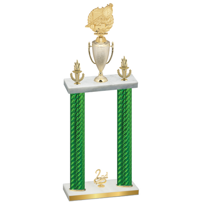 Double Green Carbon Fiber Second Place Swimming Trophy