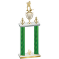 Double Green Carbon Fiber Fourth Place Hockey Trophy