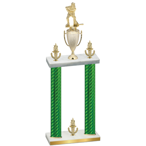 Double Green Carbon Fiber Victory Hockey Trophy