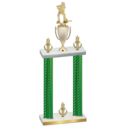 Double Green Carbon Fiber Victory Hockey Trophy