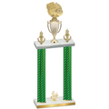 Double Green Carbon Fiber Fourth Place Basketball Trophy