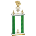 Double Green Carbon Fiber Victory Basketball Trophy