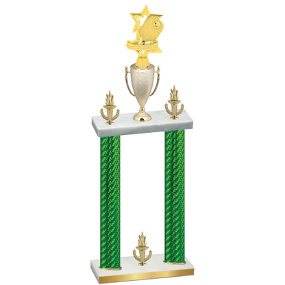 Double Green Carbon Fiber Victory Pickleball Trophy