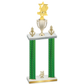 Double Green Carbon Fiber Year Pickleball Trophy