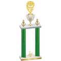 Double Green Carbon Fiber Second Place Pickleball Trophy