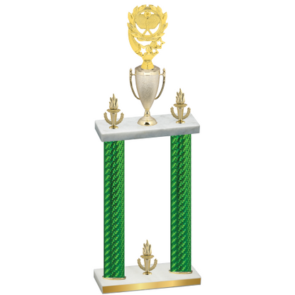 Double Green Carbon Fiber Victory Pickleball Trophy