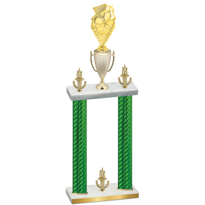 Double Green Carbon Fiber Victory Pickleball Trophy