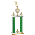 Double Green Carbon Fiber Victory Basketball Trophy