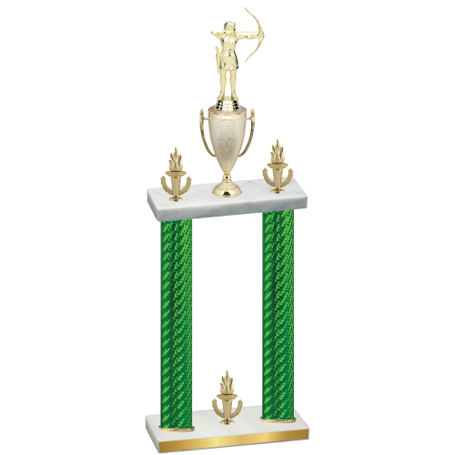 Double Green Carbon Fiber Victory Archery Trophy