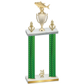 Double Green Carbon Fiber Year Fishing Trophy