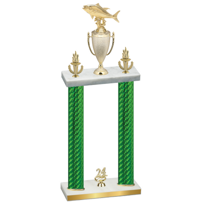 Double Green Carbon Fiber Year Fishing Trophy