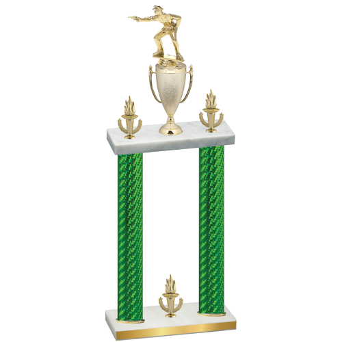 Double Green Carbon Fiber Victory Shooter Trophy