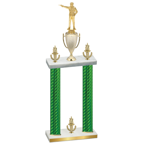 Double Green Carbon Fiber Victory Shooter Trophy