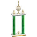Double Green Carbon Fiber Year Chess Trophy