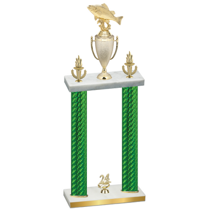 Double Green Carbon Fiber Year Fishing Trophy