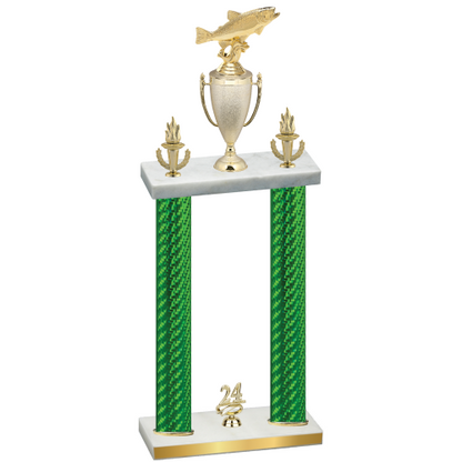 Double Green Carbon Fiber Year Fishing Trophy