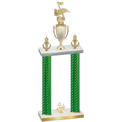 Double Green Carbon Fiber Fourth Place Music Trophy