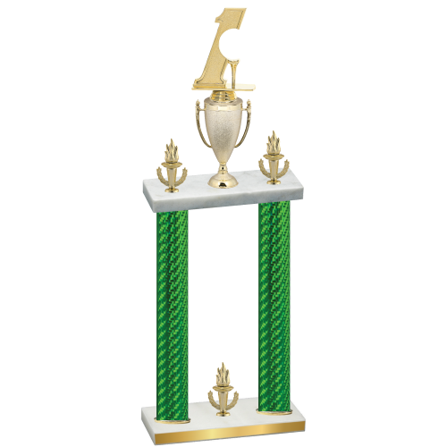 Double Green Carbon Fiber Victory Golf Trophy