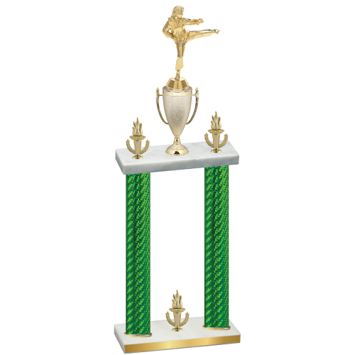 Double Green Carbon Fiber Victory Karate Trophy