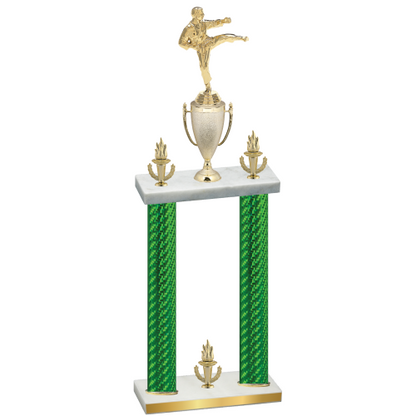 Double Green Carbon Fiber Victory Karate Trophy