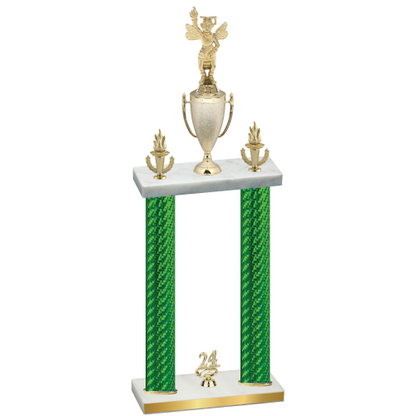 Double Green Carbon Fiber Year Academics Trophy