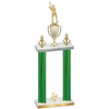 Double Green Carbon Fiber Fourth Place Baseball Trophy