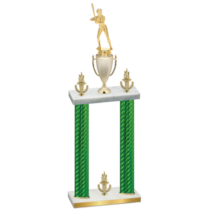 Double Green Carbon Fiber Victory Softball Trophy
