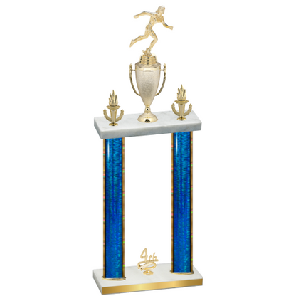 Double Blue Glacier Fourth Place Running Trophy