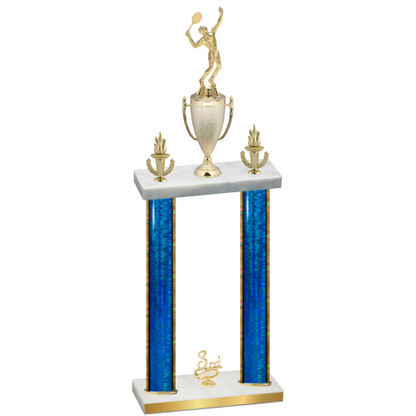 Double Blue Glacier Third Place Tennis Trophy