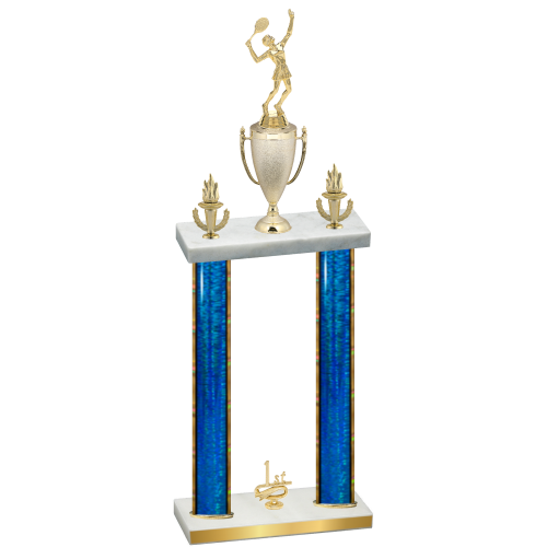 Double Blue Glacier First Place Tennis Trophy