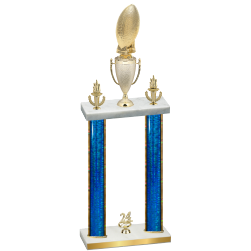 Double Blue Glacier Year Football Trophy