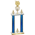 Double Blue Glacier Victory Bowling Trophy