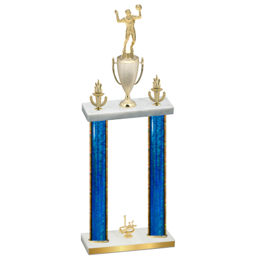 Double Blue Glacier First Place Volleyball Trophy