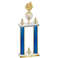 Double Blue Glacier Victory Volleyball Trophy