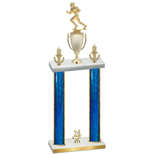 Double Blue Glacier Year Football Trophy