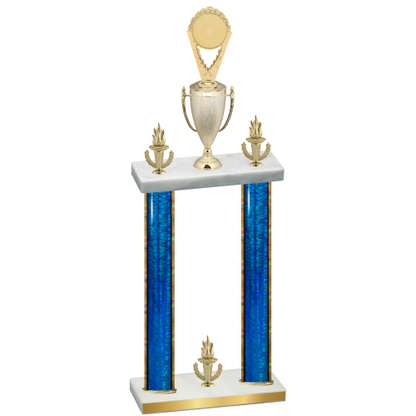 Double Blue Glacier Victory Insert Trophy