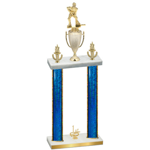 Double Blue Glacier First Place Hockey Trophy