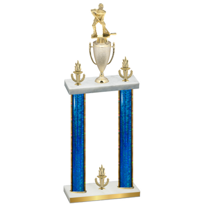 Double Blue Glacier Victory Hockey Trophy