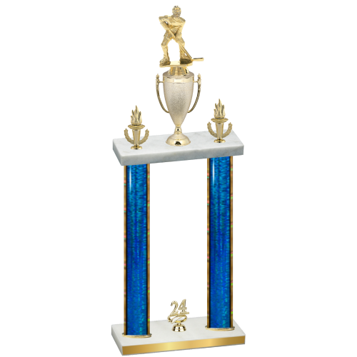 Double Blue Glacier Year Hockey Trophy