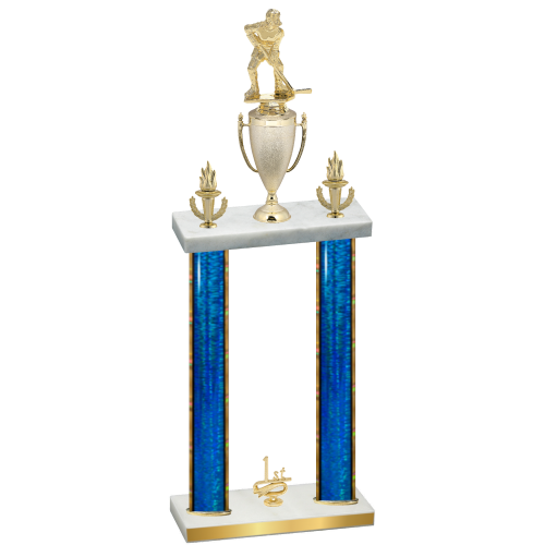 Double Blue Glacier First Place Hockey Trophy