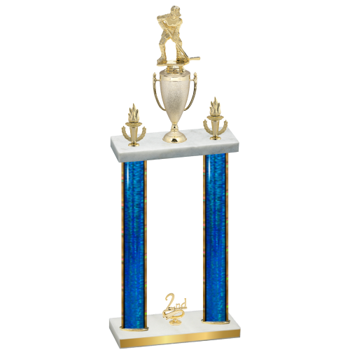 Double Blue Glacier Second Place Hockey Trophy