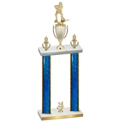Double Blue Glacier Year Hockey Trophy