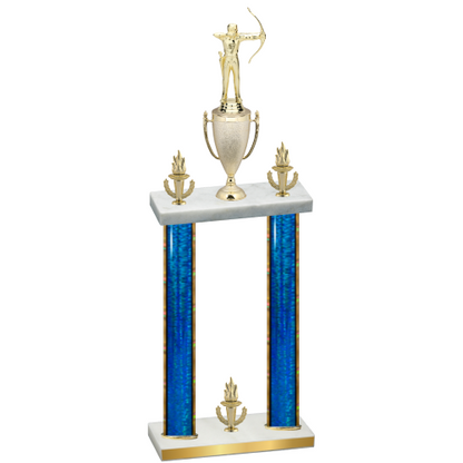 Double Blue Glacier Victory Archery Trophy