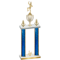 Double Blue Glacier Third Place Majorette Trophy