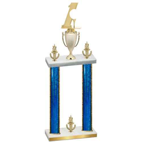 Double Blue Glacier Victory Golf Trophy